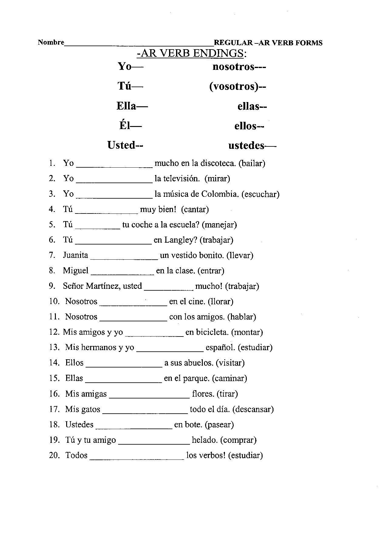 Verbs Like Gustar Worksheet Gustar Worksheet Spanish 1 A Worksheet Can Be A Piece Of