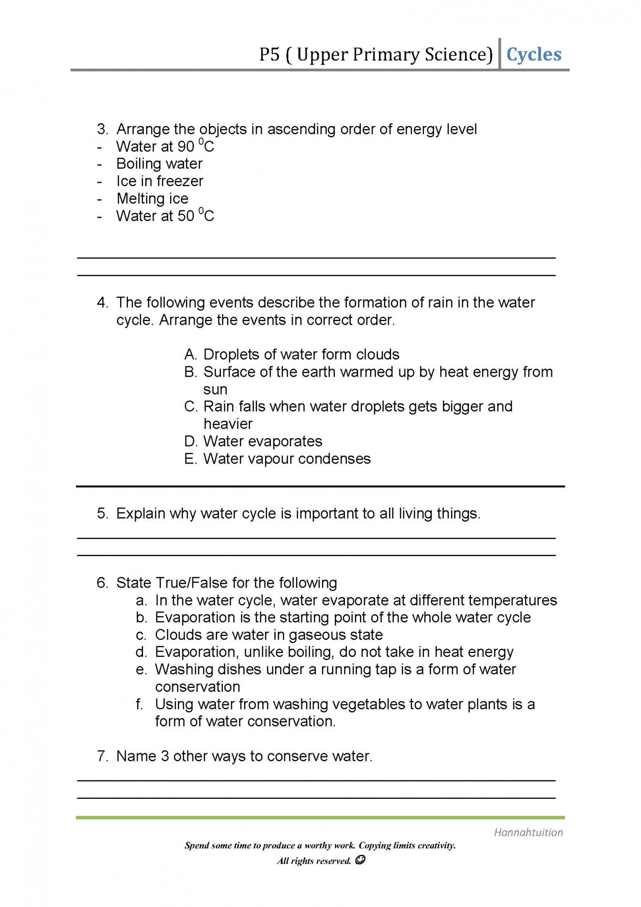Water Cycle Worksheet Answer Key Water Cycle Puzzle Worksheet