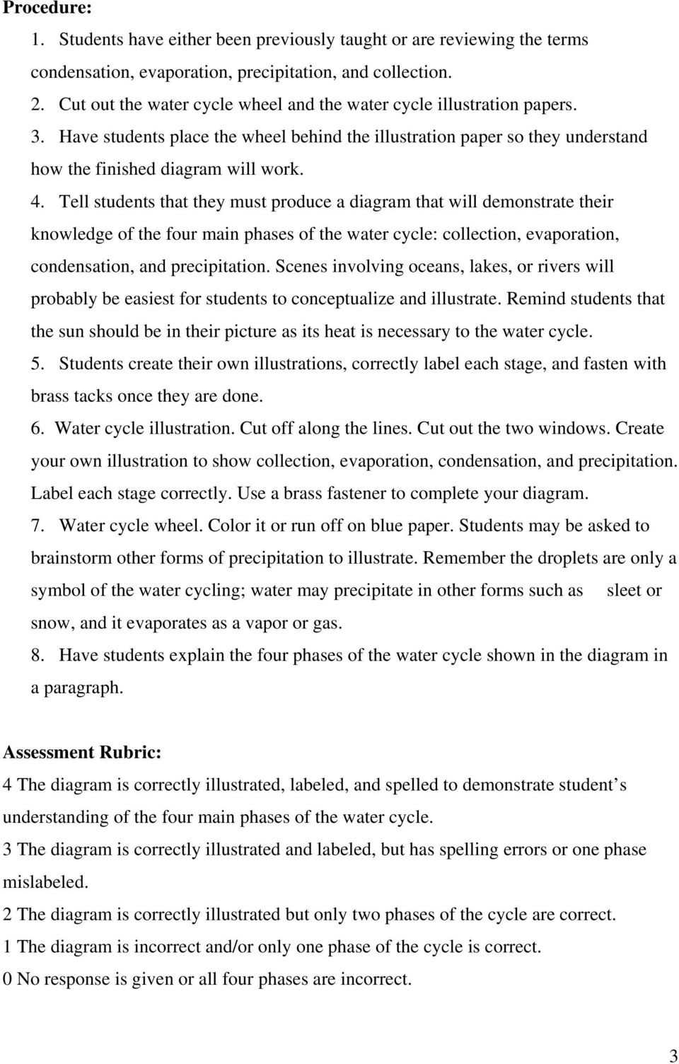 Water Cycle Worksheet Middle School Britt sorensen Grade 4 Teacher Louis F Angelo School Water
