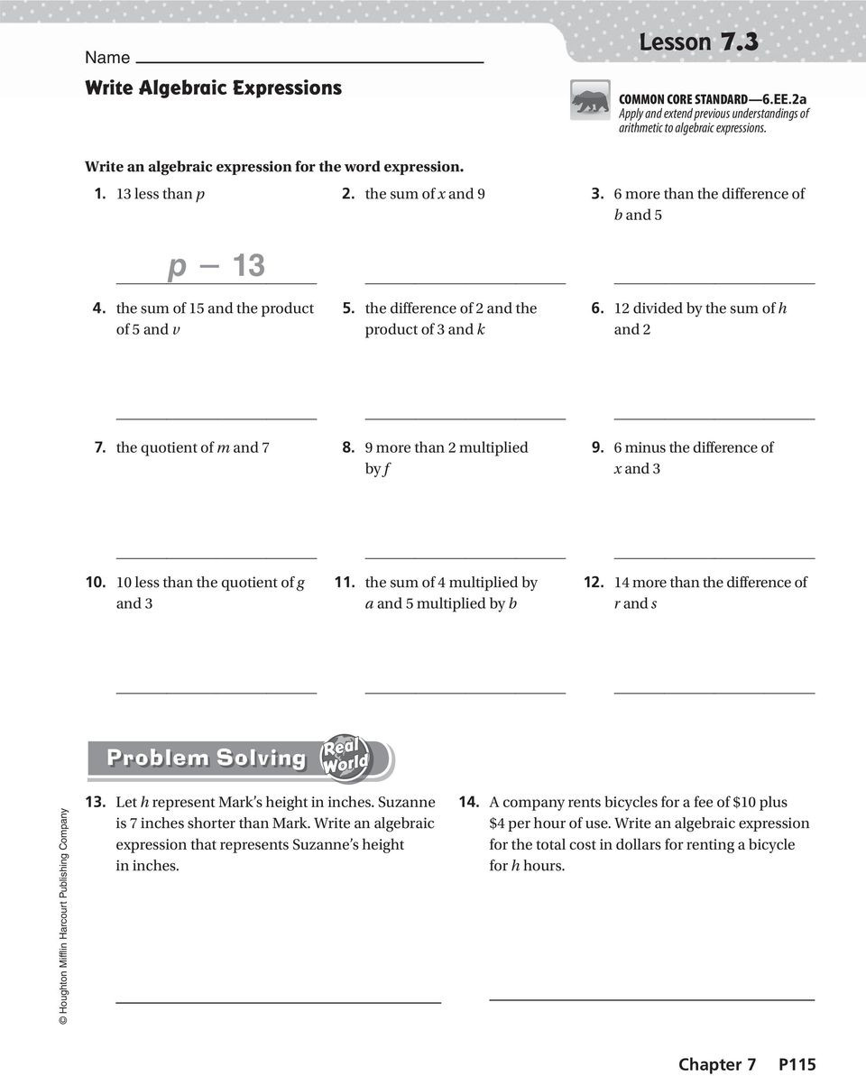 Writing and Evaluating Expressions Worksheet Letter Tips Evaluate Expressions This is How We Will Be