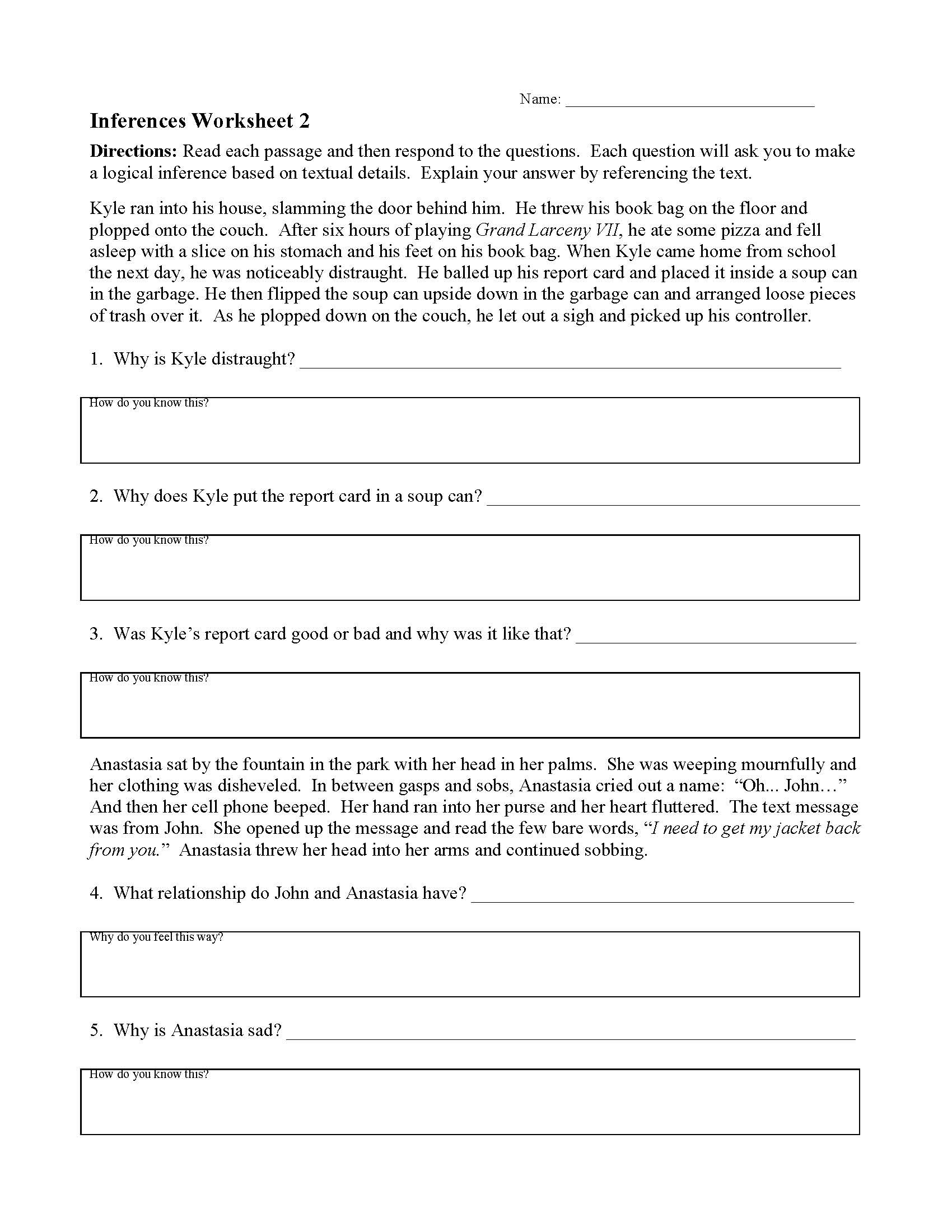 Written Document Analysis Worksheet Answers Inferences Worksheets