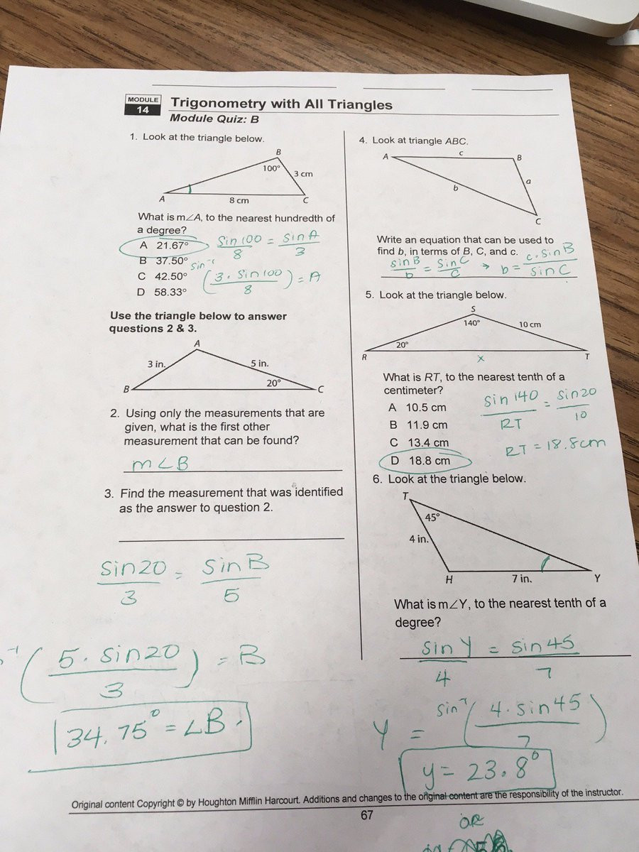5 8 Special Right Triangles Worksheet Ms France On Twitter &quot;answers to Geo Study Guide topics to
