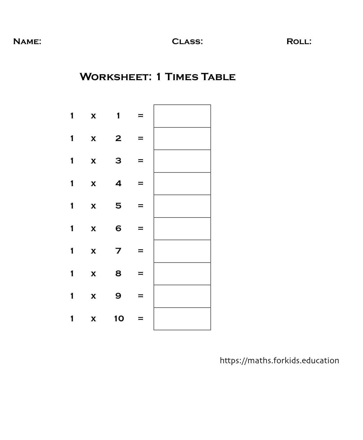 6 Times Table Worksheet Multiplication Tables Of 1 to 20 with Printable Charts and