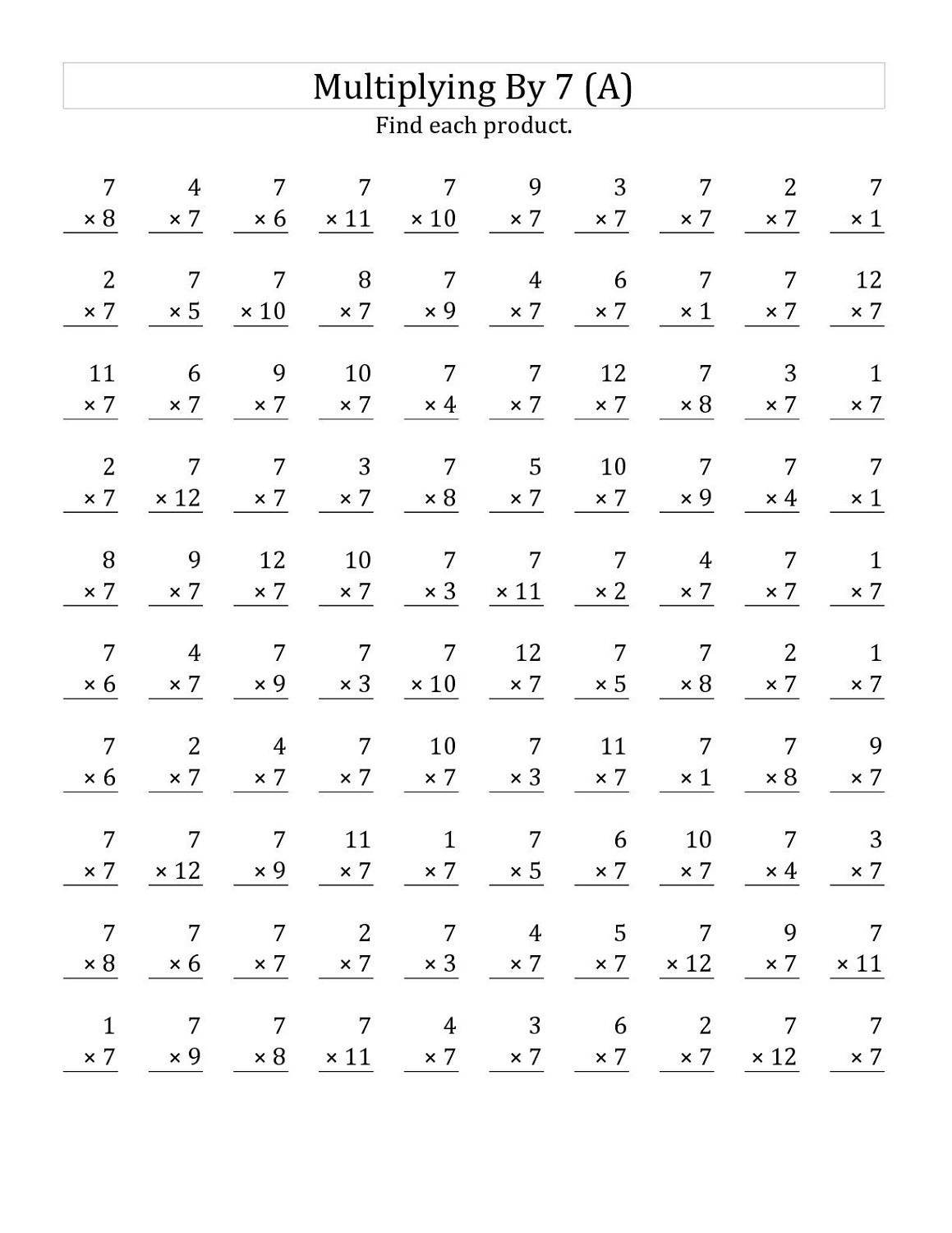 6 Times Table Worksheet Times Tables Worksheets for Free Download Times Tables