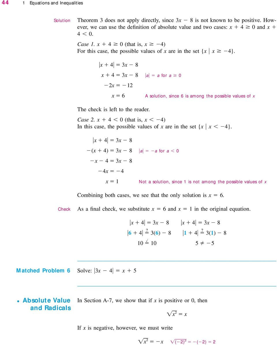 Absolute Value Inequalities Worksheet Answers solving Absolute Value Equations and Inequalities Worksheet