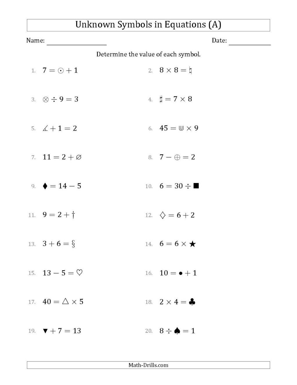Algebra 2 Worksheet Pdf Worksheet 2nd Grade Algebrarksheets Pdf Printable Shapes