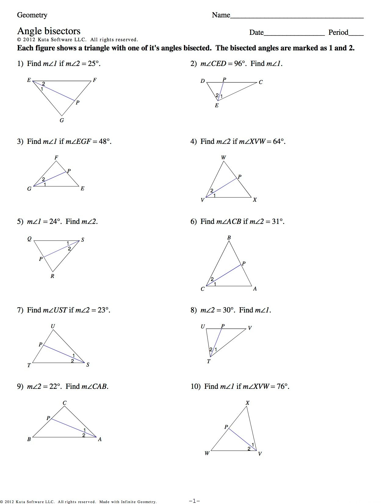 Angle Addition Postulate Worksheet 29 Segment and Angle Bisectors Worksheet Worksheet