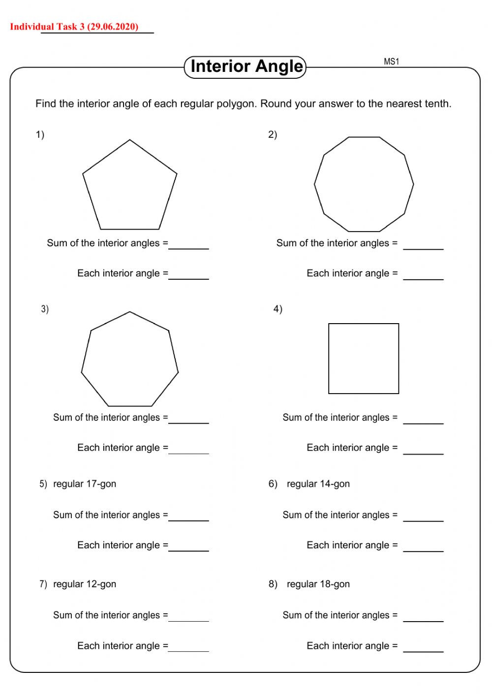 Angles In Circles Worksheet Task 3 Interactive Worksheet