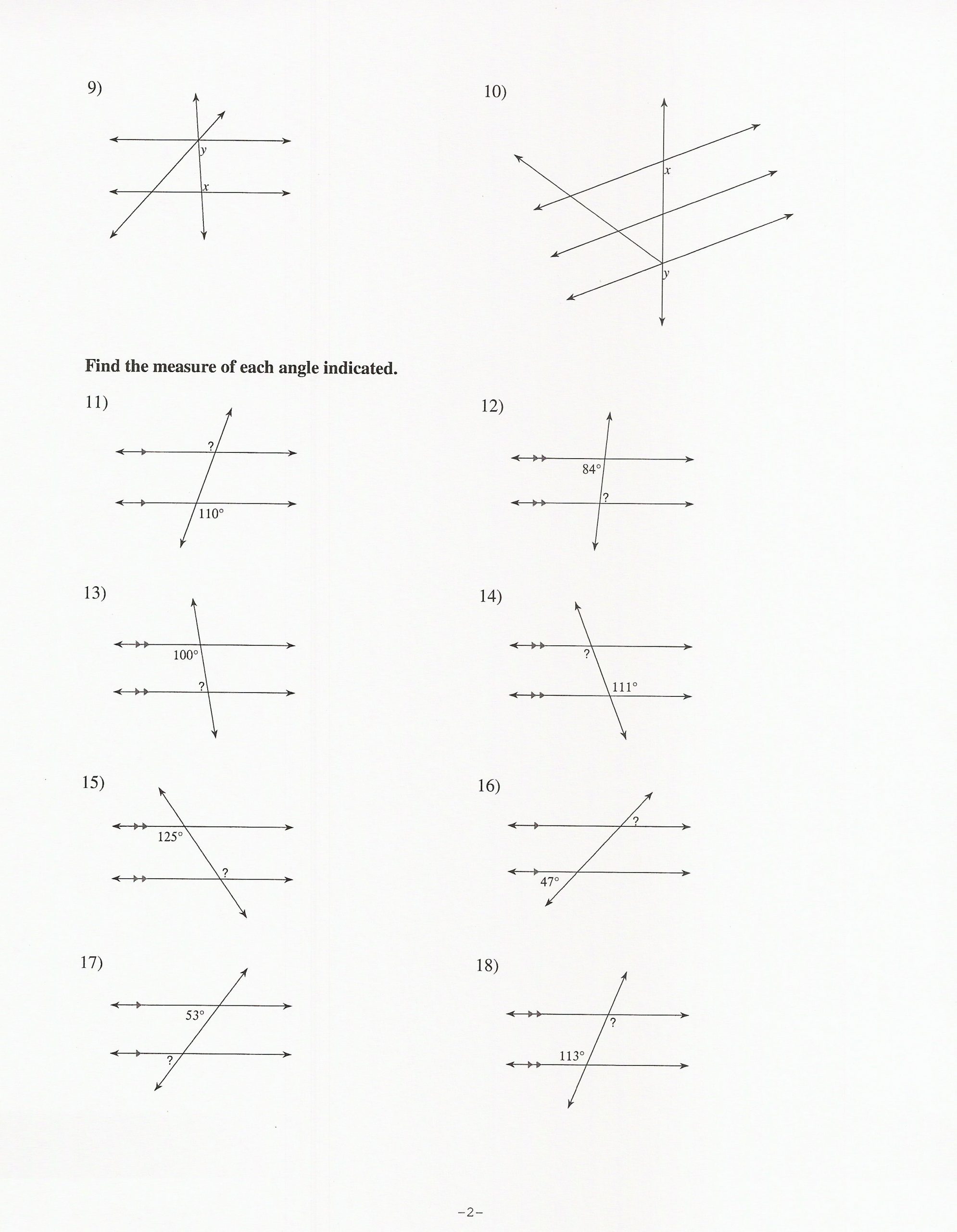 Angles In Transversal Worksheet Answers 3rd Quarter assignments