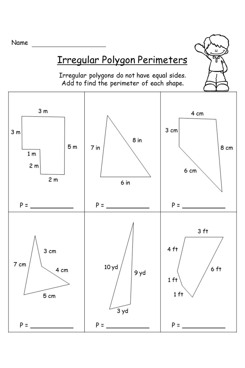 Area Of Irregular Shapes Worksheet Perimeter Unit Activities Game Project and assessment In