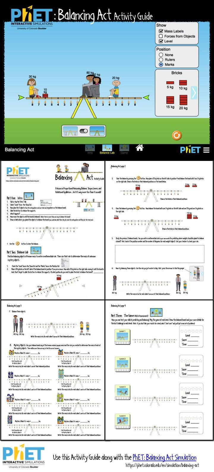 Balancing Act Worksheet Answers Phet Balancing Act Activity Guide Distance Learning