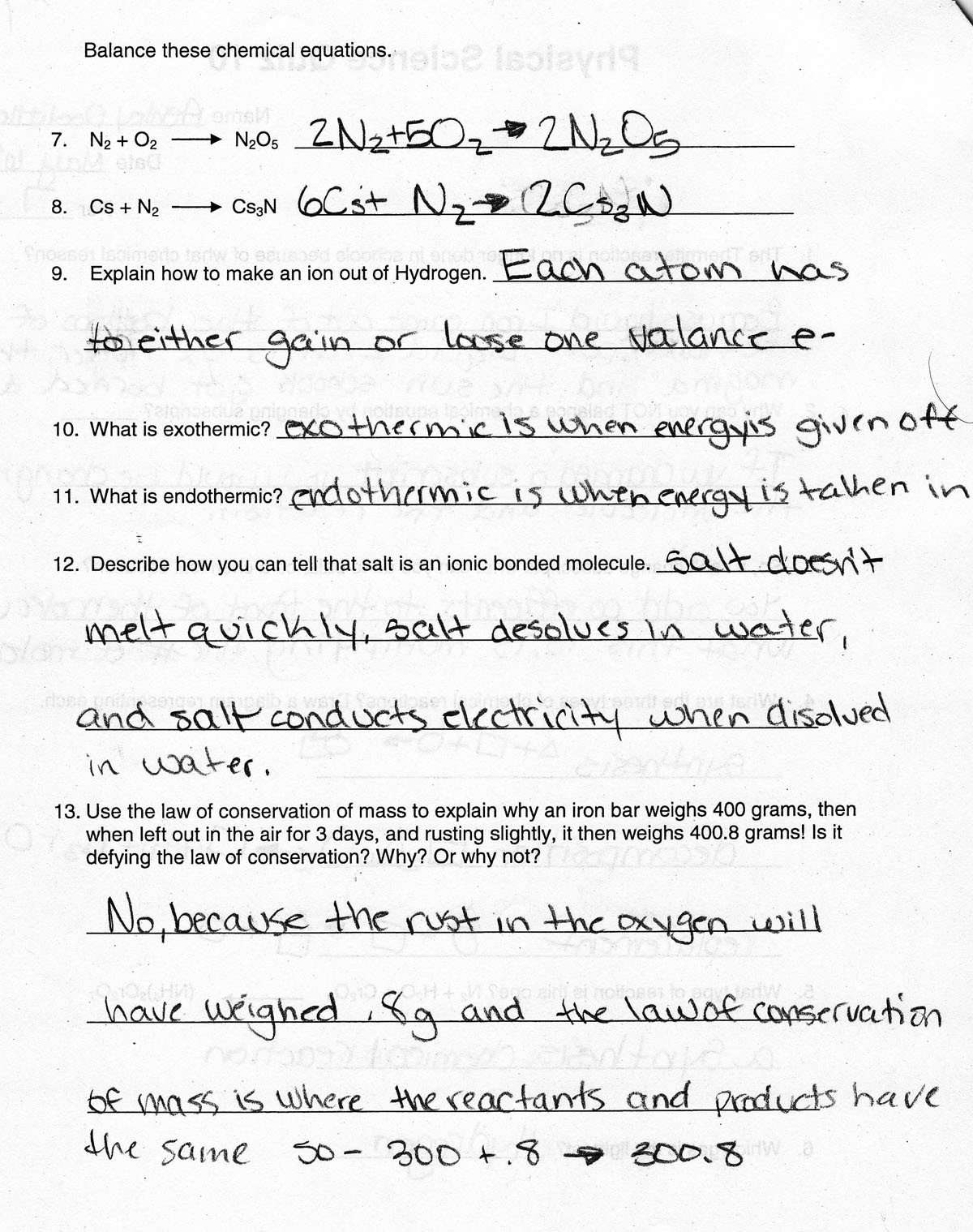 Balancing Act Worksheet Answers Worksheet Balancing Equations Fill In the Blanks