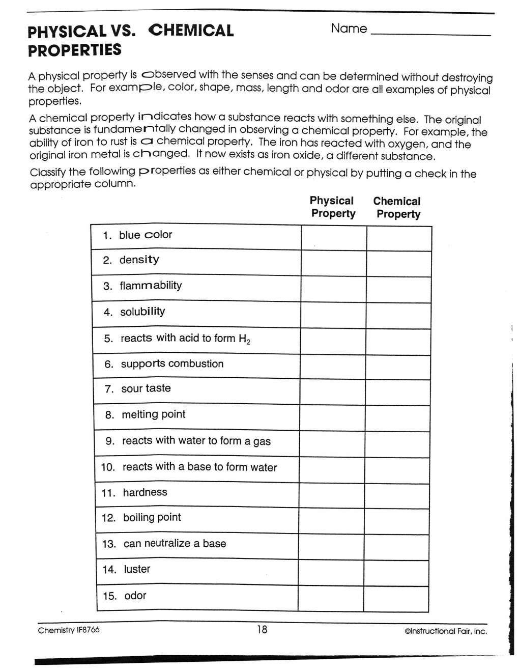 Change In Matter Worksheet Pin On 5th Grade Worksheet