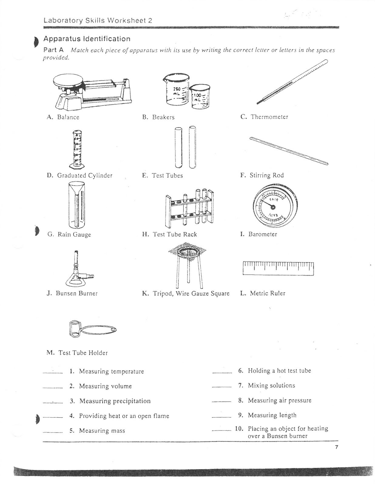 Chemistry Lab Equipment Worksheet 32 Science Lab Equipment Worksheet Answers Worksheet