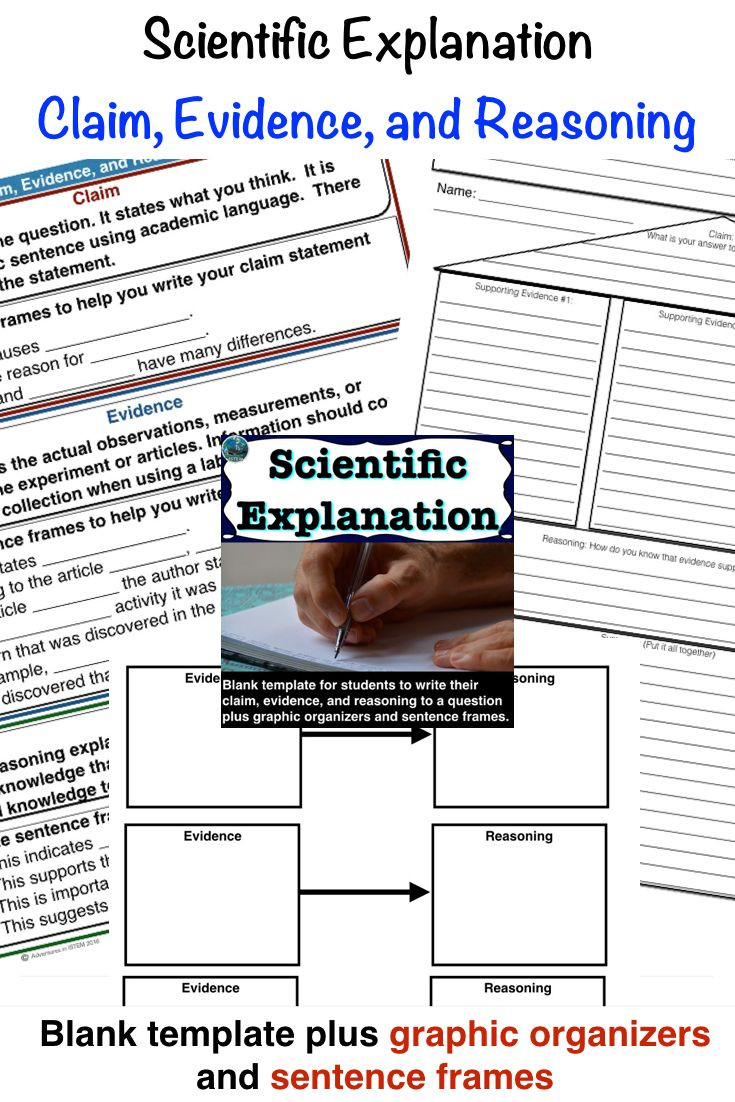 Claim Evidence Reasoning Science Worksheet Scientific Explanation Cer