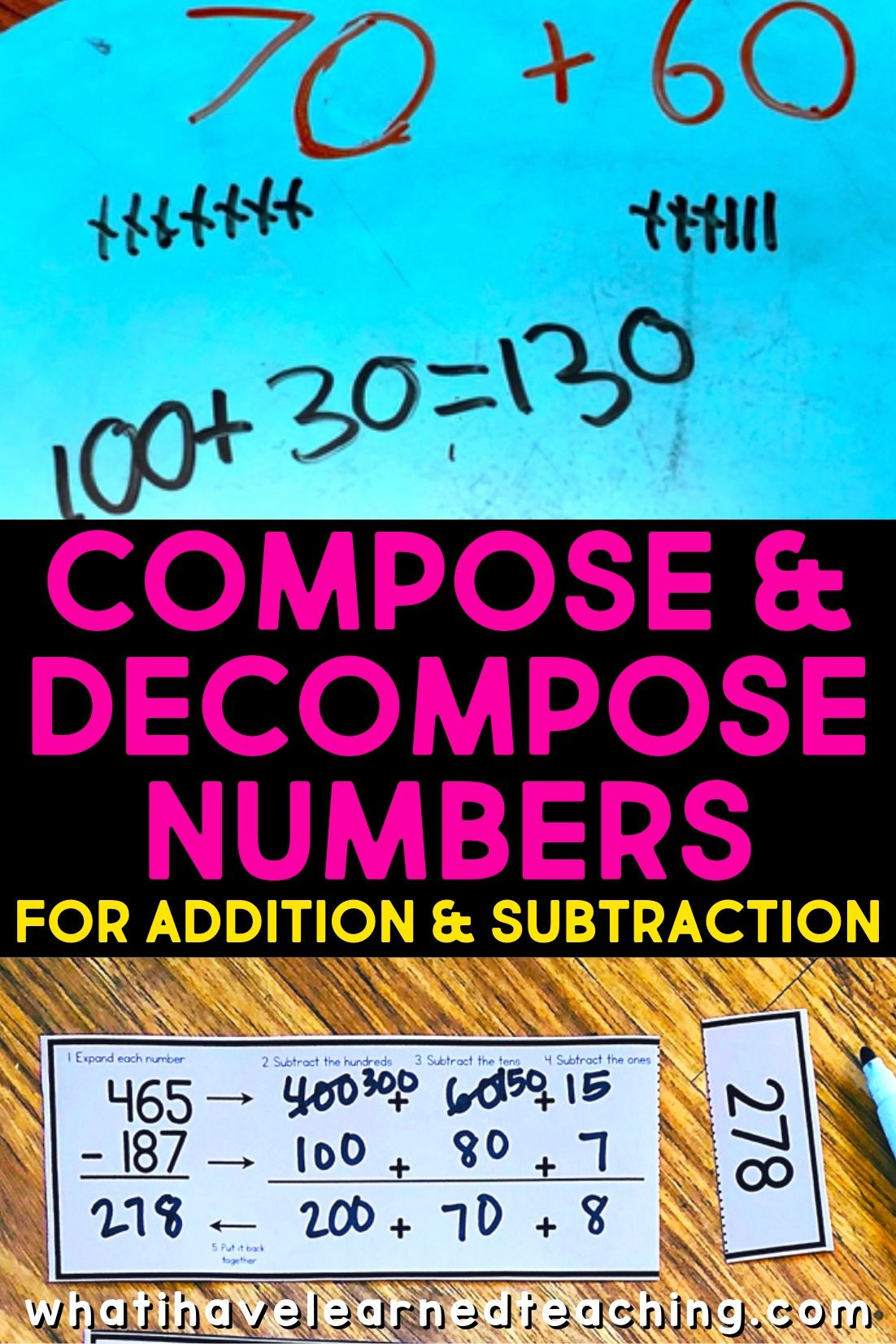 Composing and Decomposing Numbers Worksheet Pose &amp; De Pose Numbers for Addition &amp; Subtraction