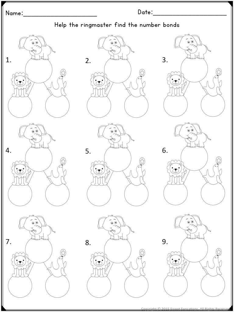 Composing and Decomposing Numbers Worksheet Teaching Posing and De Posing Numbers to Kindergarten