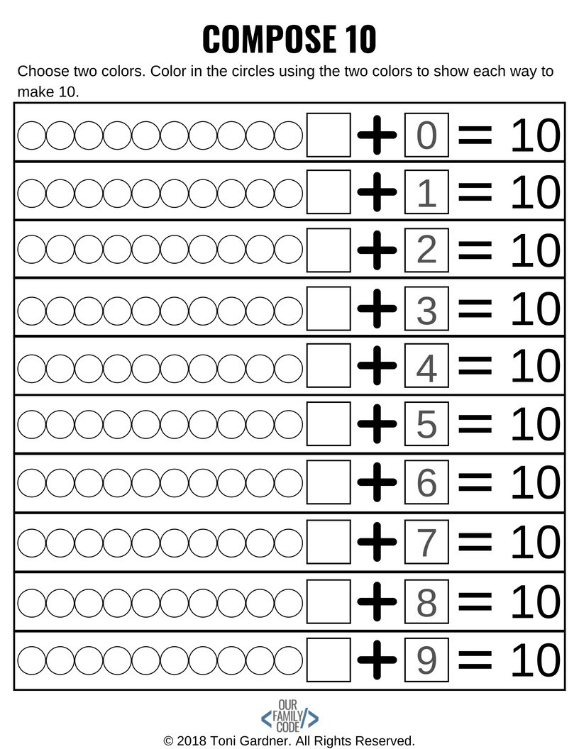 Composing and Decomposing Numbers Worksheet Worksheet Pose Worksheet Activity for Kindergarten Math