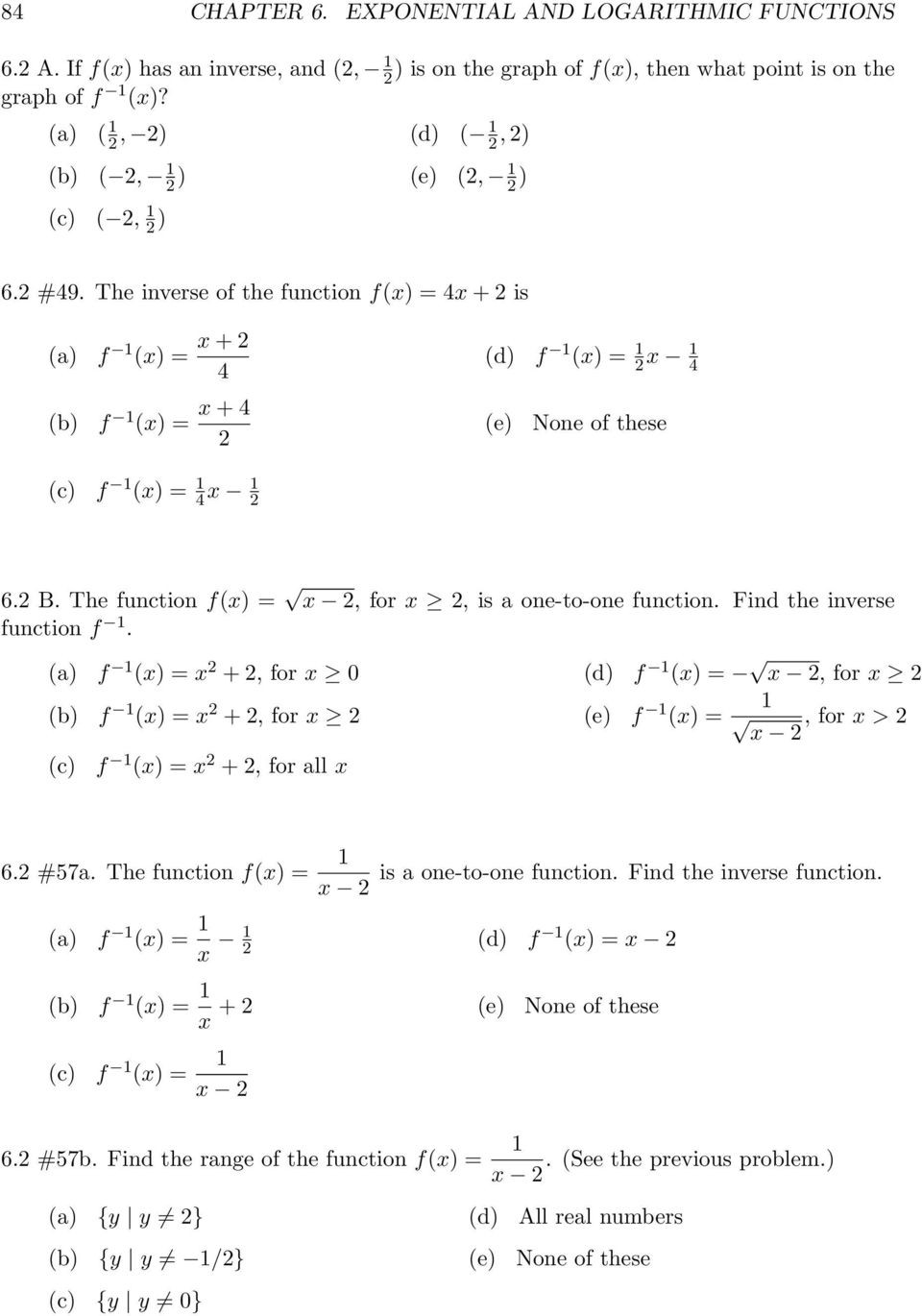 Composite Function Worksheet Answer Key Exponential and Logarithmic Functions Pdf Free Download