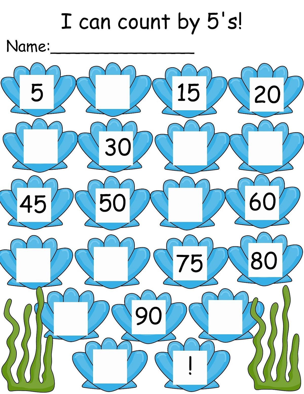 Counting by 5s Worksheet Count by 5s Worksheet for Kids