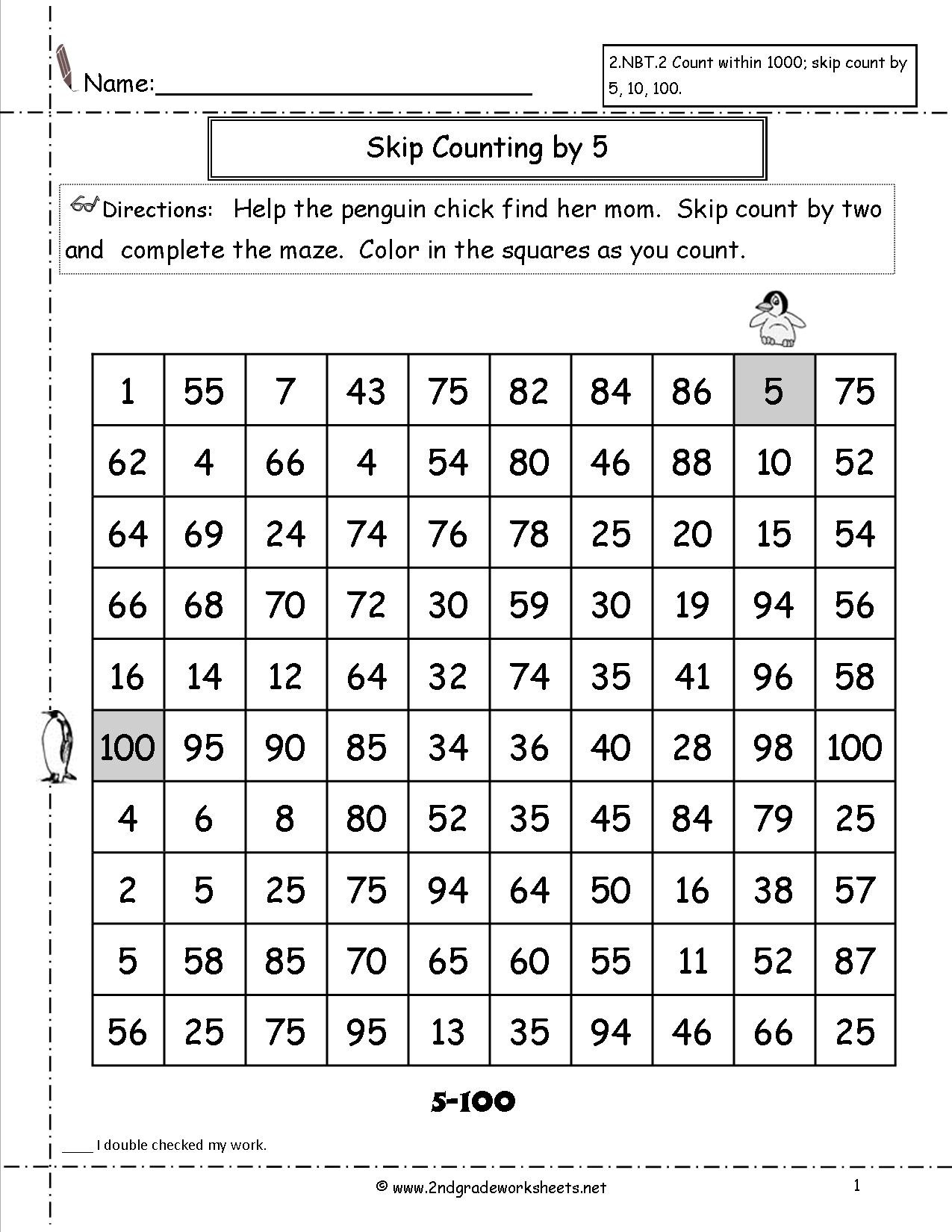 Counting by 5s Worksheet Skip Count by 20 Worksheet