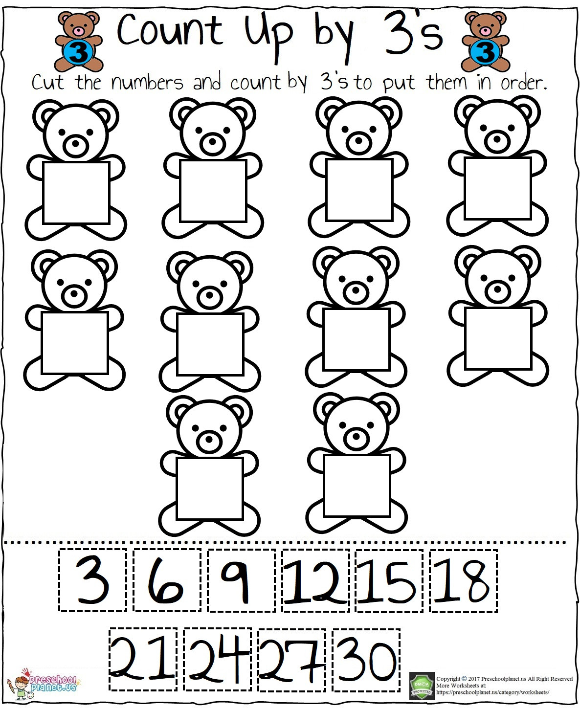 Counting by 5s Worksheet Skip Counting by 3 S Worksheet – Preschoolplanet