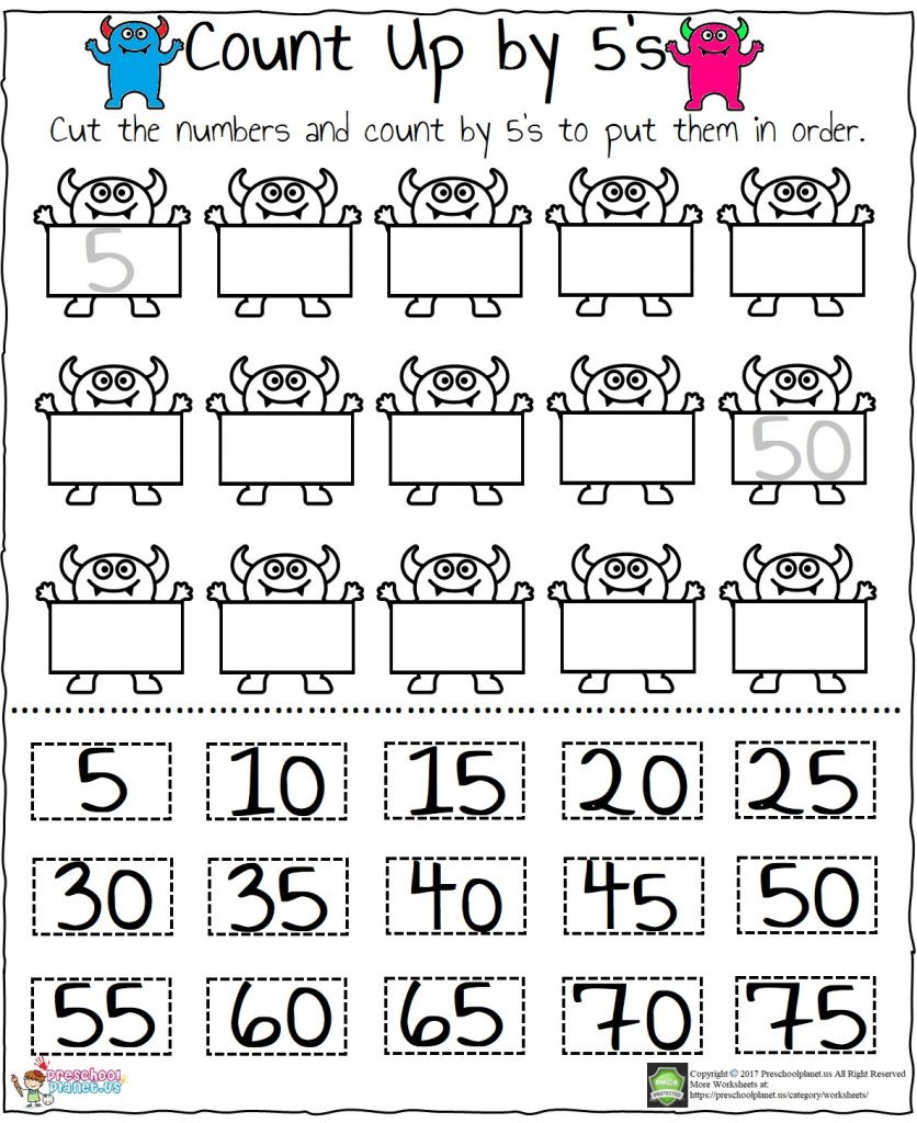 Counting by 5s Worksheet Skip Counting by 5 S Worksheet – Preschoolplanet