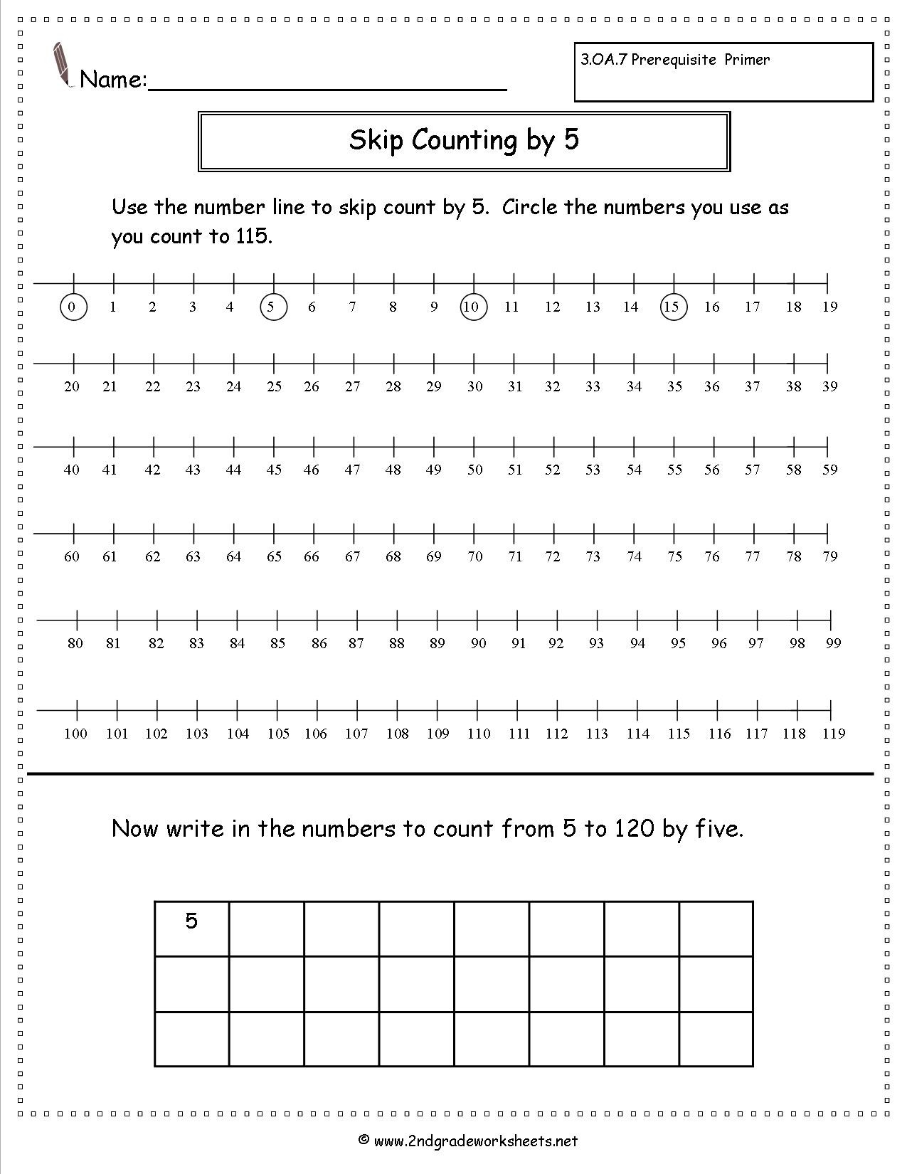 Counting by 5s Worksheet Skip Counting by 5s and 10s Worksheet