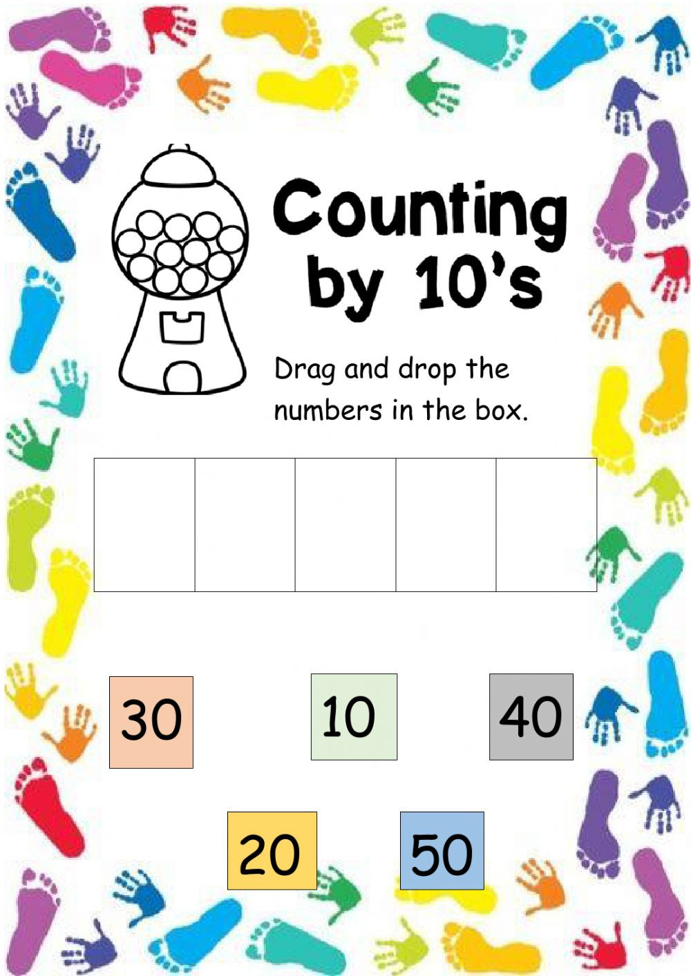 Counting In 10s Worksheet Skip Counting by 10 S Interactive Worksheet