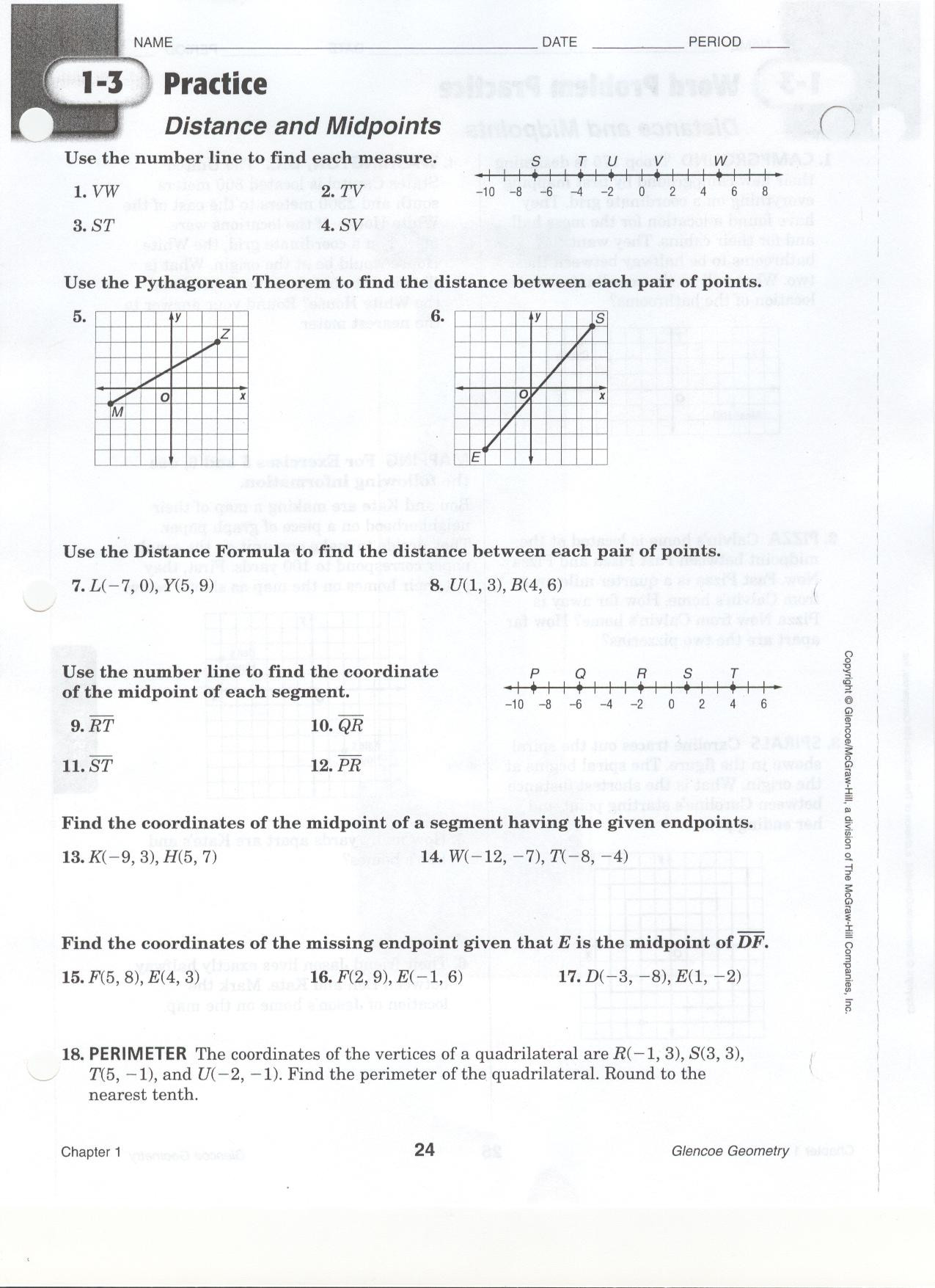 Distance and Midpoint Worksheet Answers 29 Geometry Distance and Midpoint Worksheet Answers