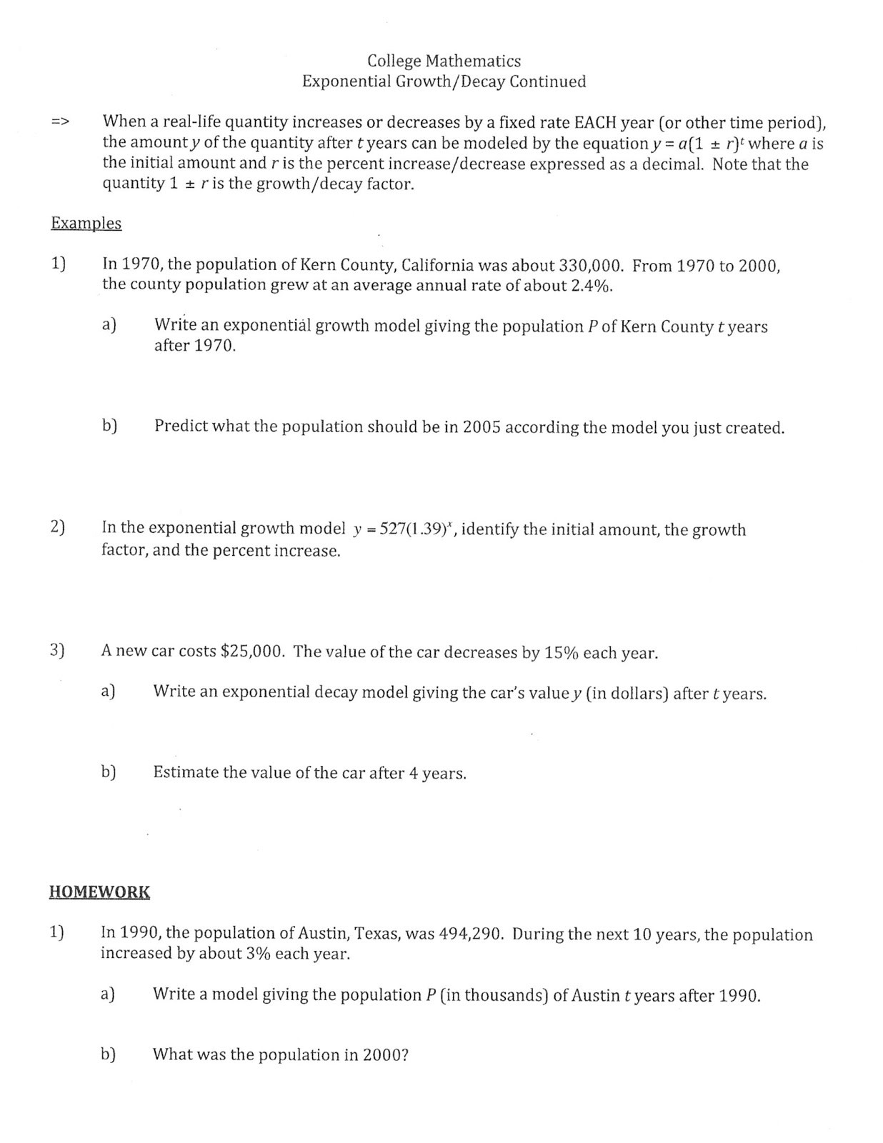 Exponential Functions Worksheet Answers Exponential Functions Word Problems Worksheet