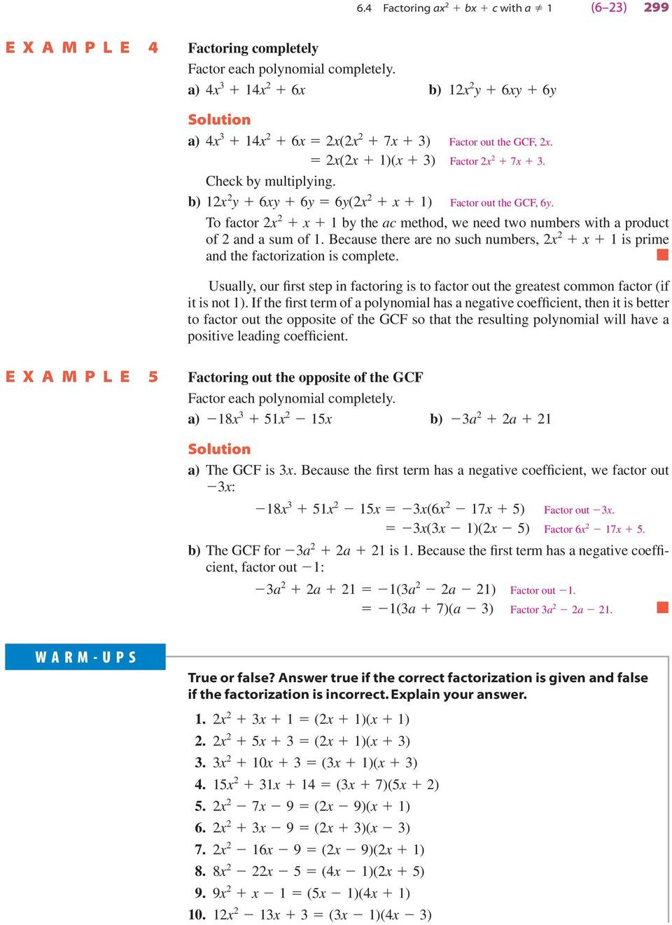 Factoring Ax2 Bx C Worksheet Lesson 21 2 solving Equations by Factoring Ax2 Bx C Answers