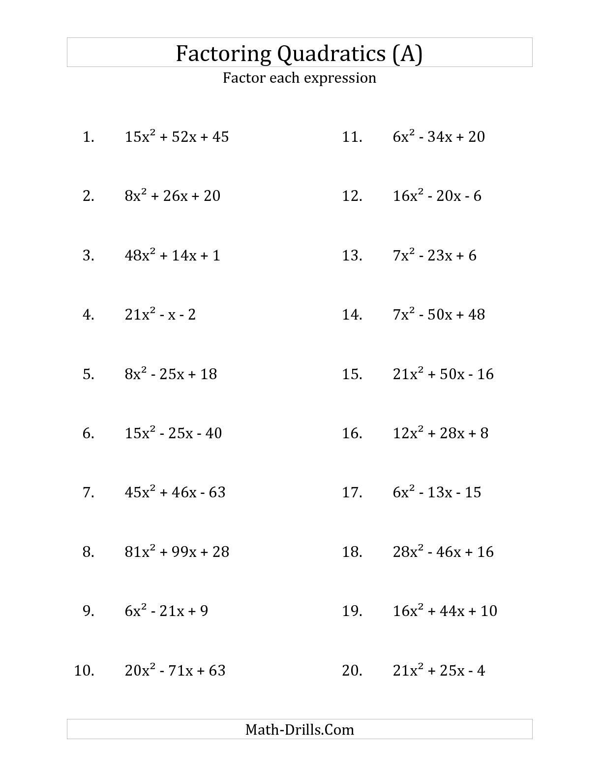 Factoring Polynomials Worksheet Answers 32 Factoring Polynomials Worksheet with Answers Worksheet