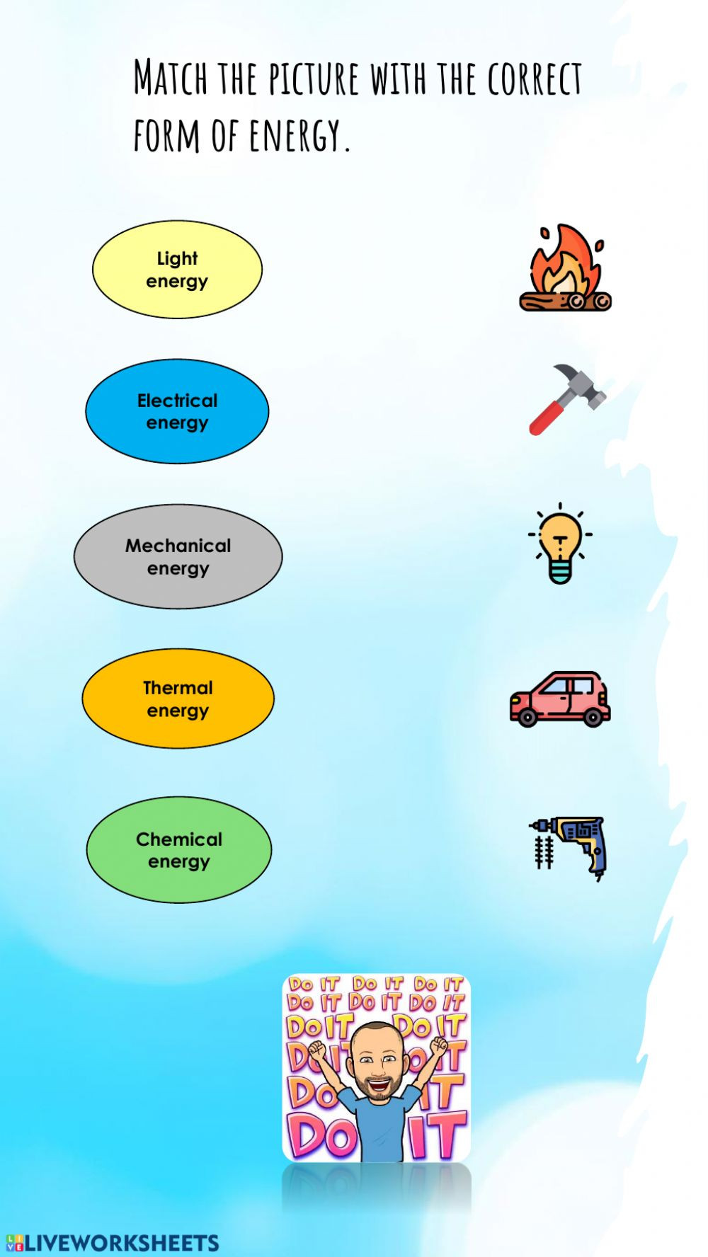 Forms Of Energy Worksheet forms Of Energy Interactive Worksheet