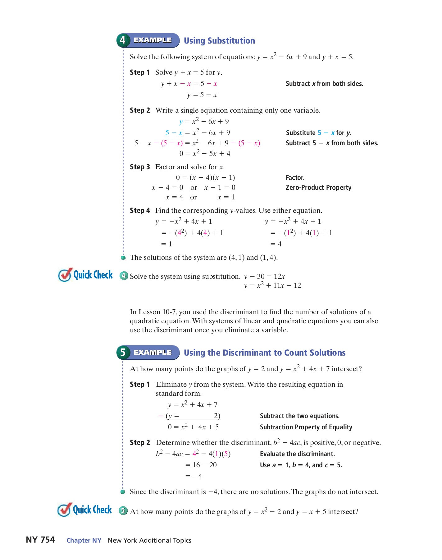 From Linear to Quadratic Worksheet Systems Linear and Quadratic Equations Examples