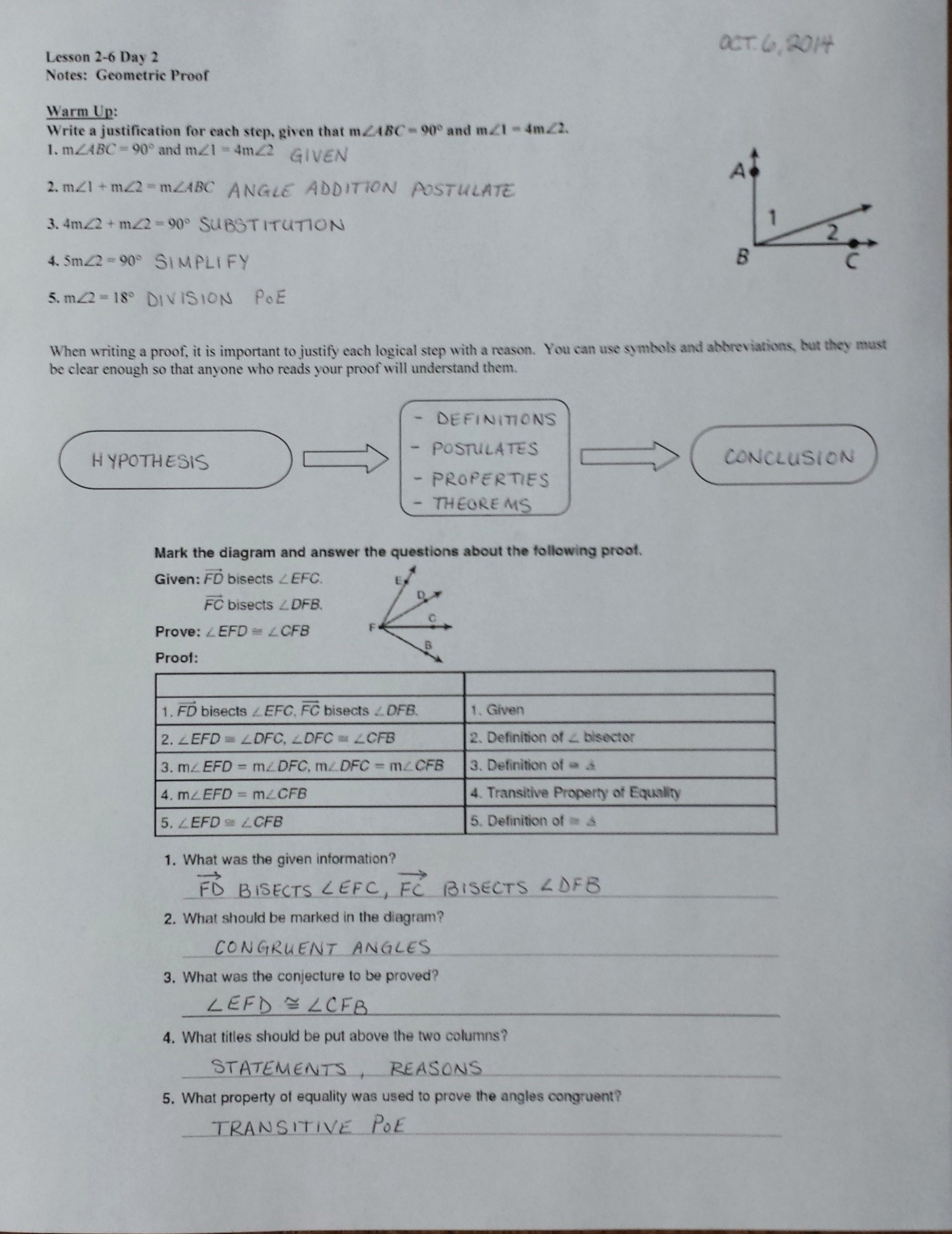 Geometry Worksheet Beginning Proofs Beginning Geometry Worksheets