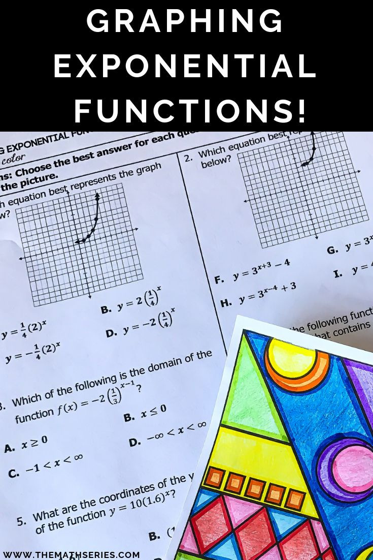 Graphing Exponential Functions Worksheet Answers Graphing Exponential Functions Math with Color
