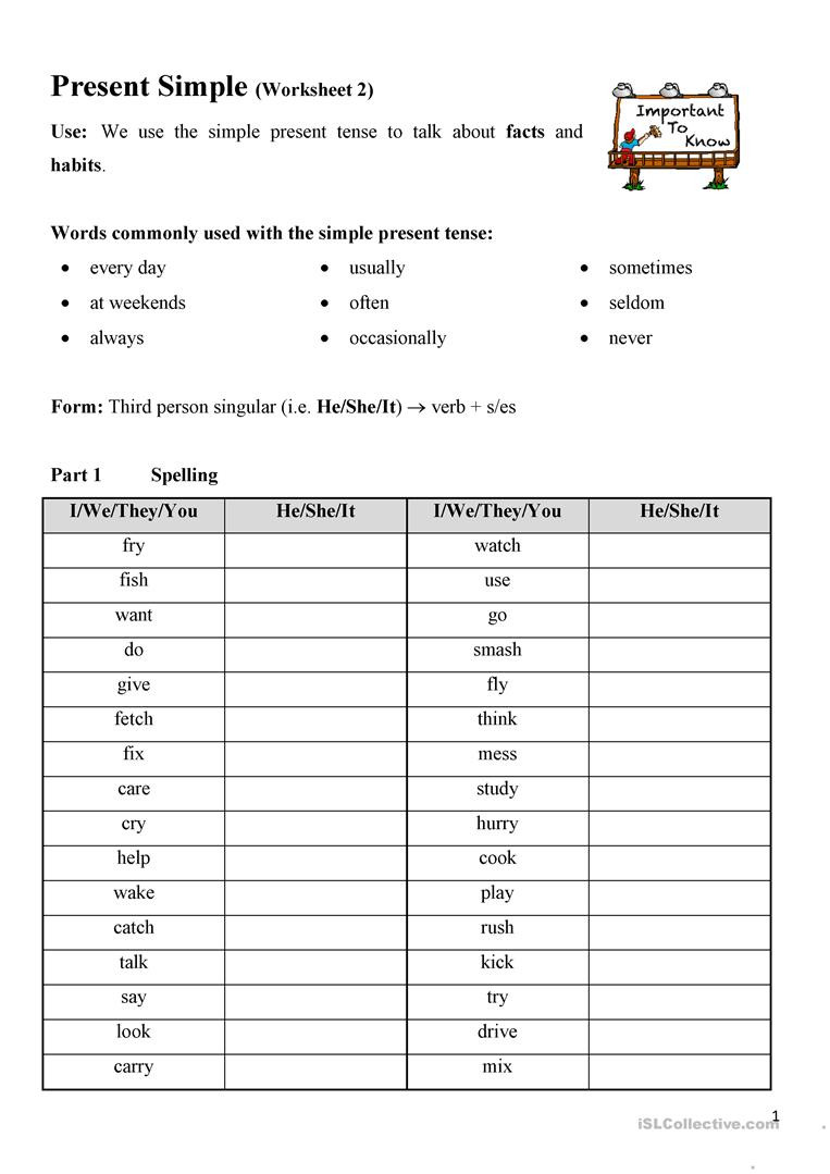 I Feel Statements Worksheet Present Simple Statements &amp; Questions English Esl
