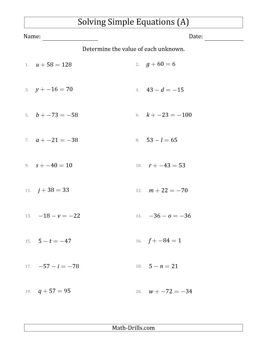 Linear Equations and Inequalities Worksheet Worksheets Page 4 Holiday Math Worksheets for 1st Grade