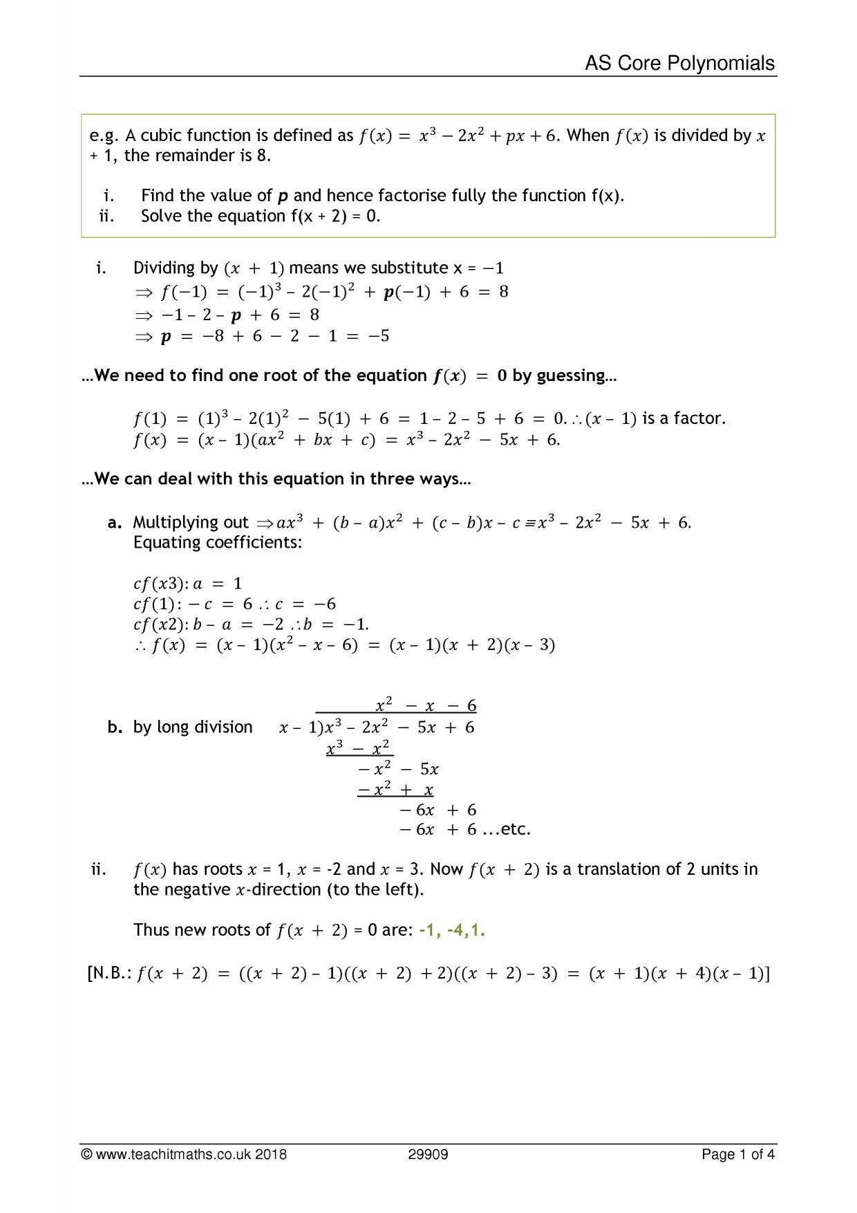 Long Division Polynomials Worksheet Polynomials Worksheet
