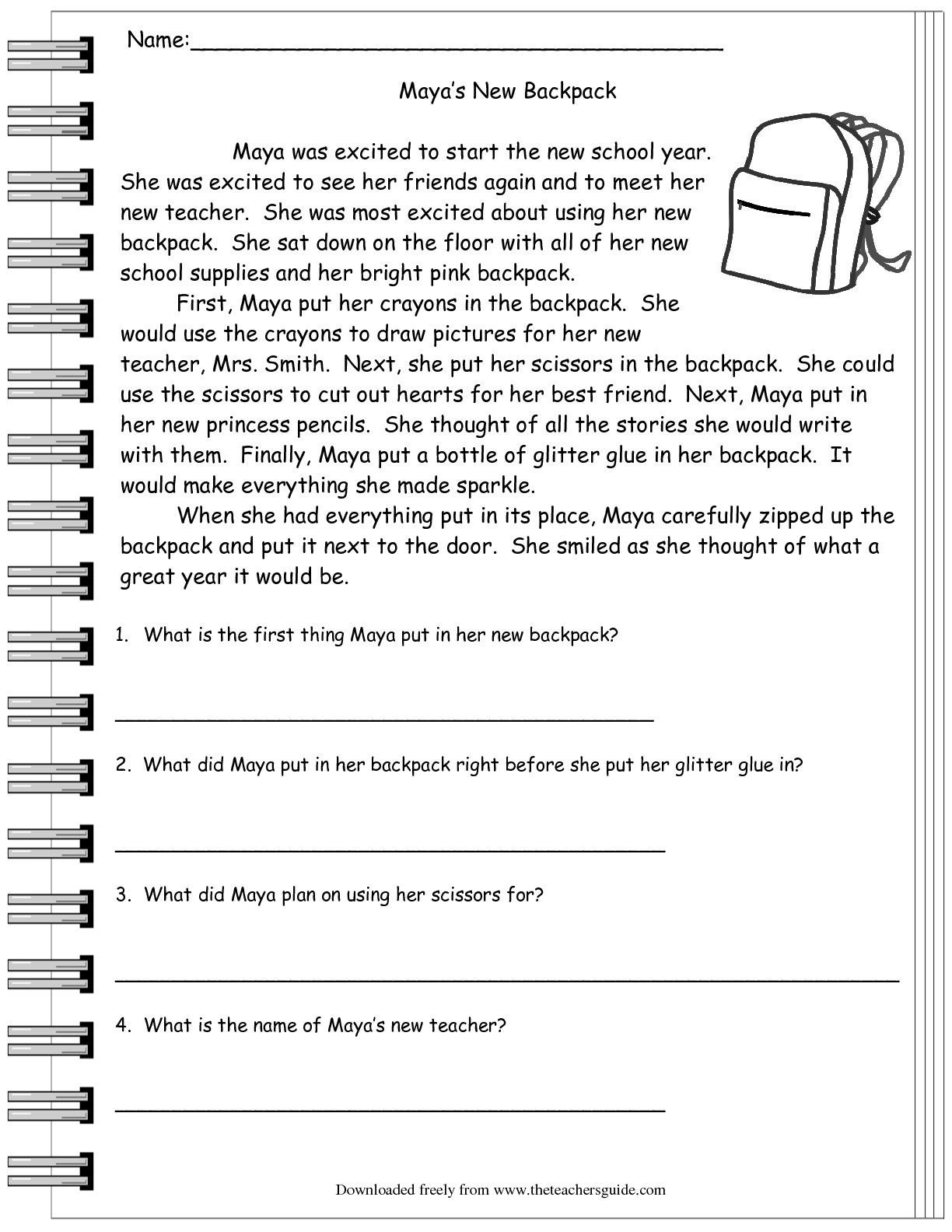 Main Idea Worksheet 4th Grade Super Teacher Worksheets Reading for Prehension Main Idea