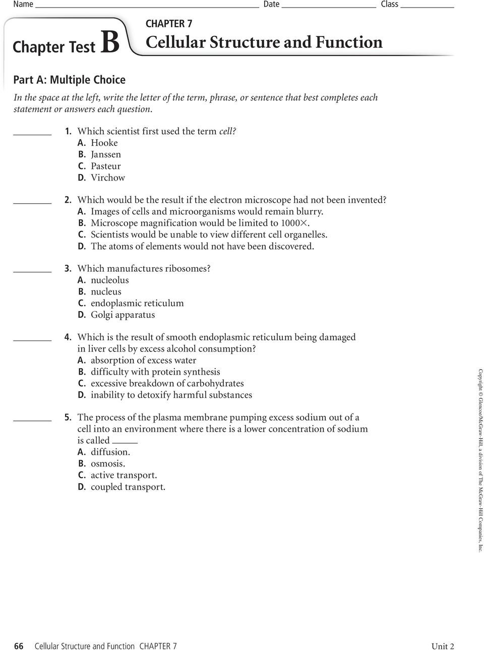 Membrane Structure and Function Worksheet 72 Cell Structure Worksheet Answers Biology Worksheet List