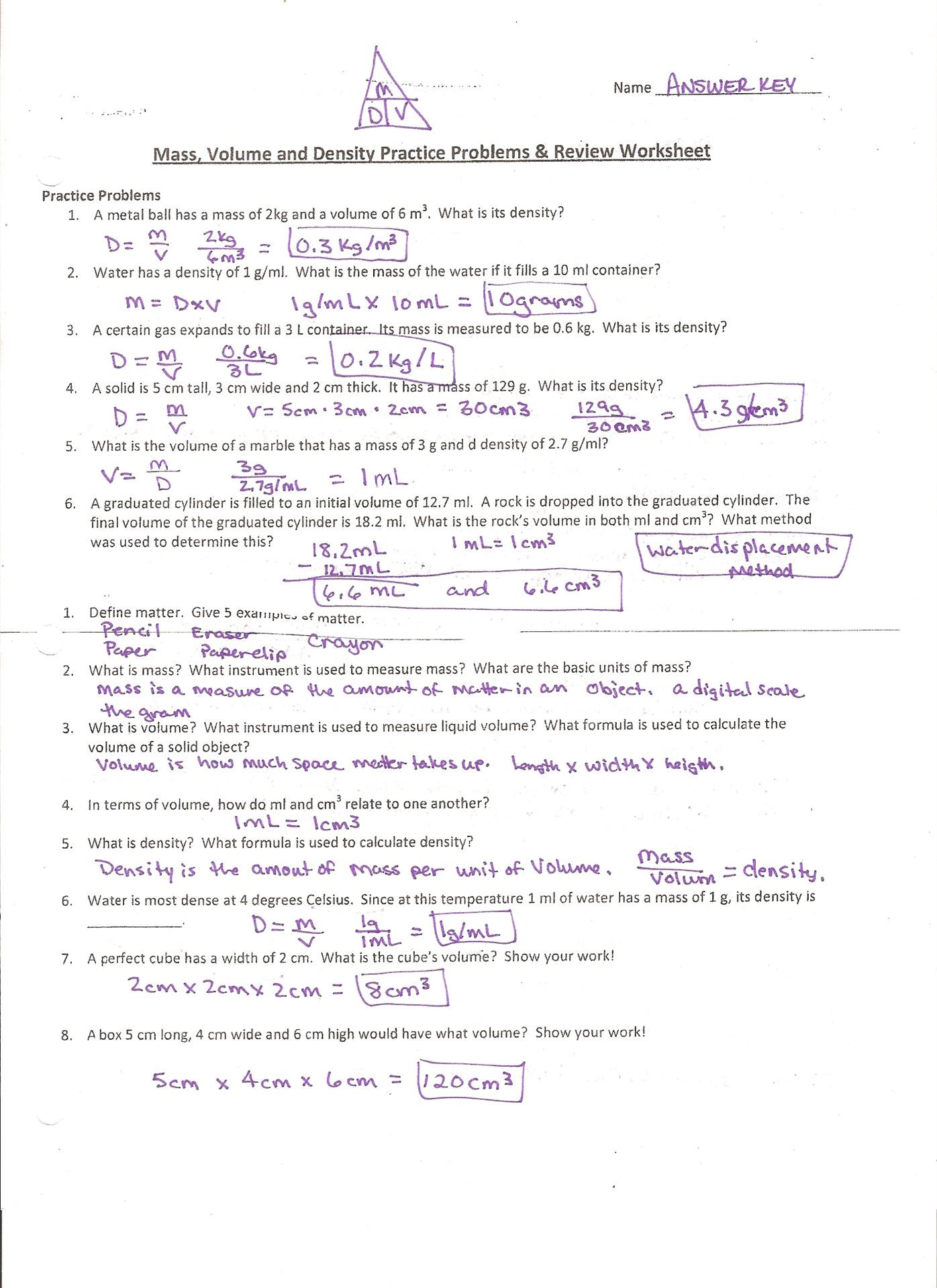 Molarity Practice Worksheet Answer Calculating Percent by Mass Volume Chem Worksheet 15 2
