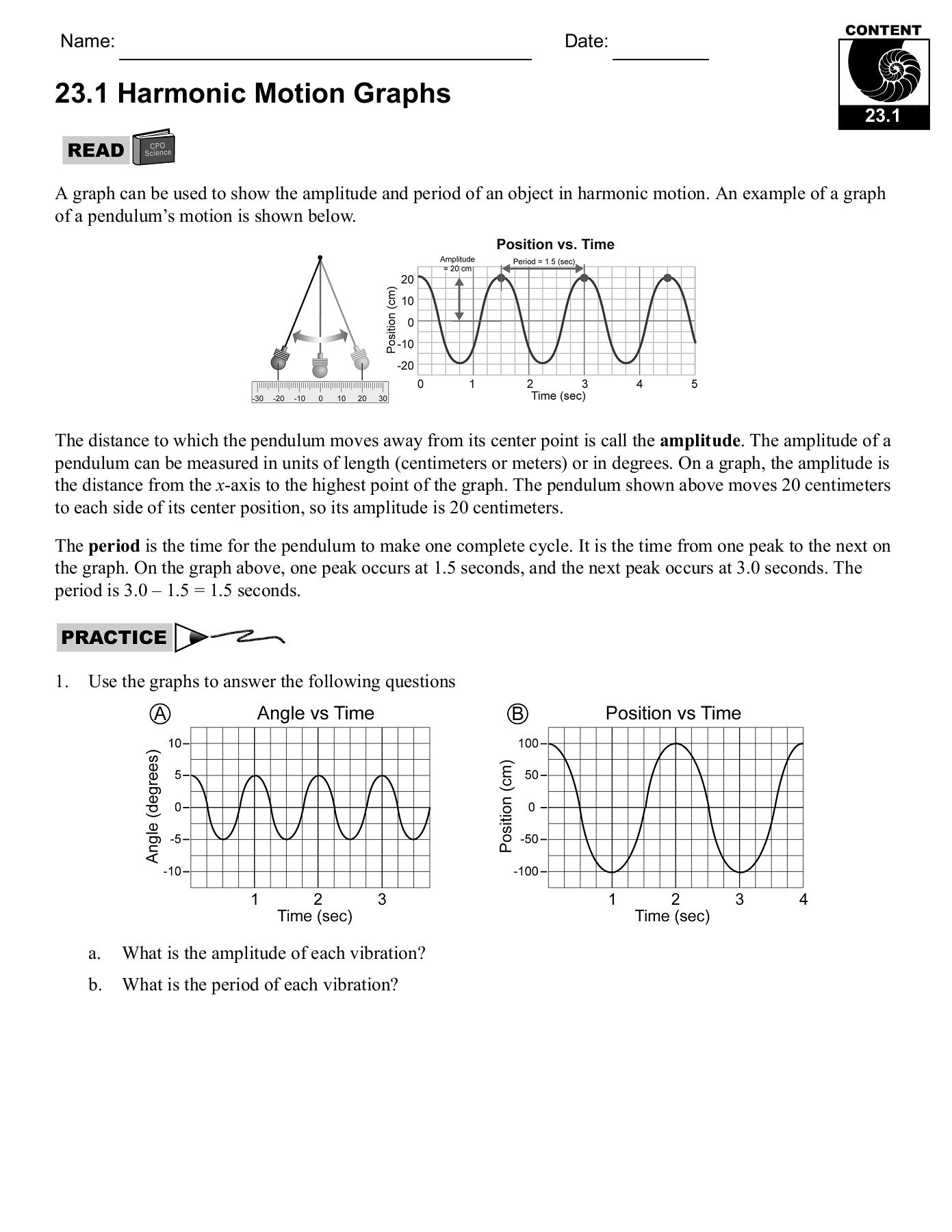 Motion Graphs Worksheet Answer Key Motion Graphs Physics Worksheet Answers Worksheet List