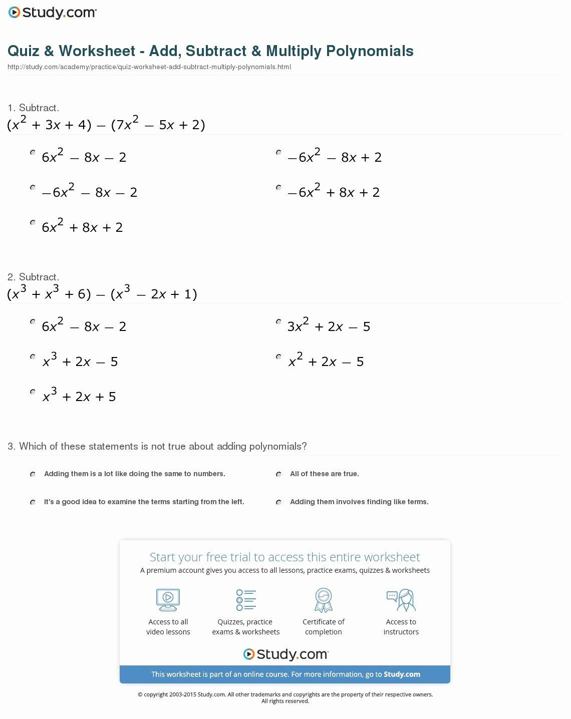 Multiplying Polynomials Worksheet Answers 50 Multiplying Monomials Worksheet Answers In 2020