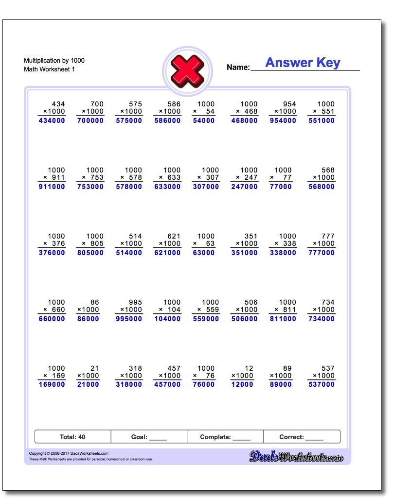 Multiplying Scientific Notation Worksheet Factors Of Ten Multiplication Worksheets Multiplication