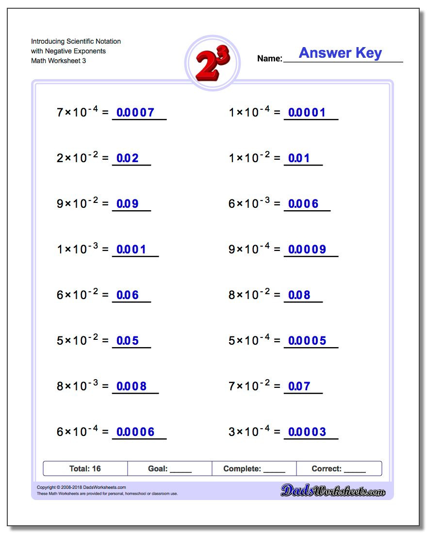 Multiplying Scientific Notation Worksheet Powers Of Ten and Scientific Notation