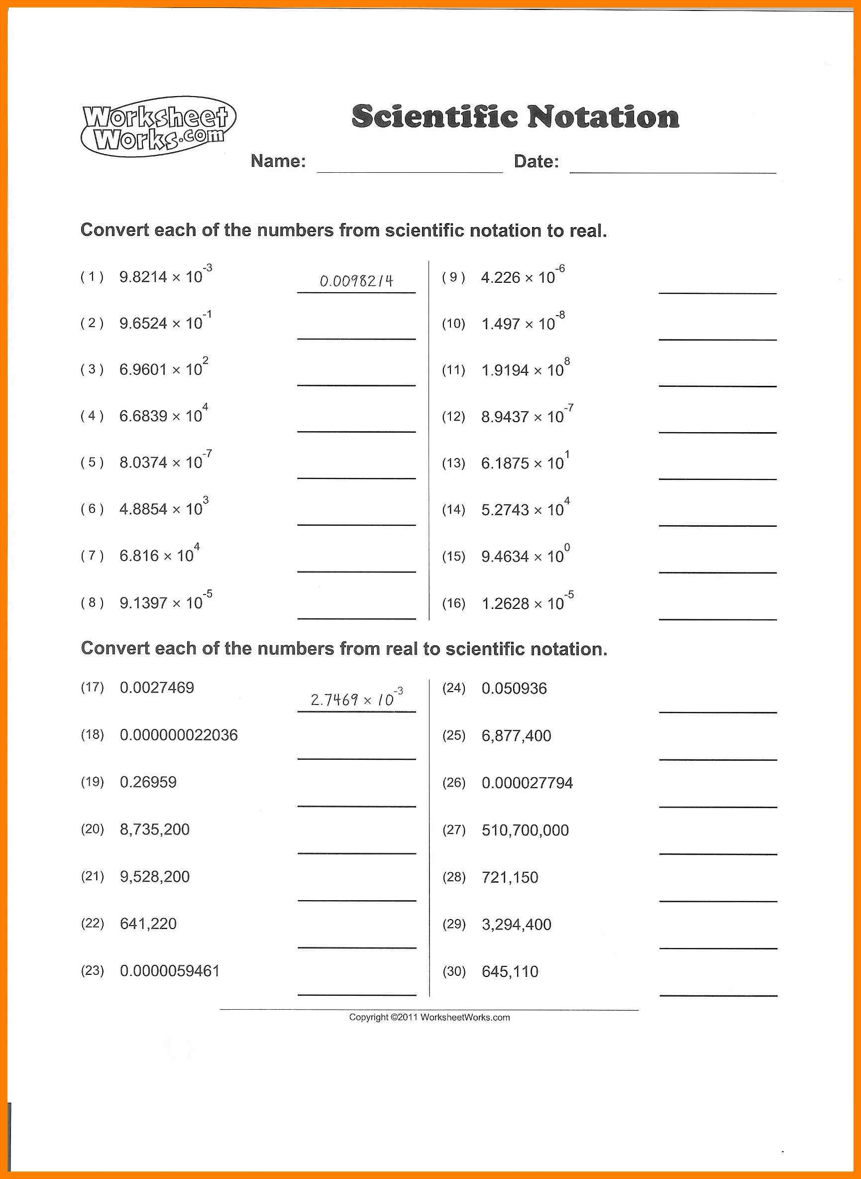 Multiplying Scientific Notation Worksheet Scientific Notation Fun Worksheet