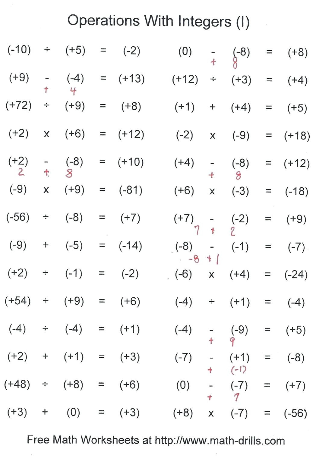 Negative Exponents Worksheet Pdf order Of Operations with Exponents Worksheet
