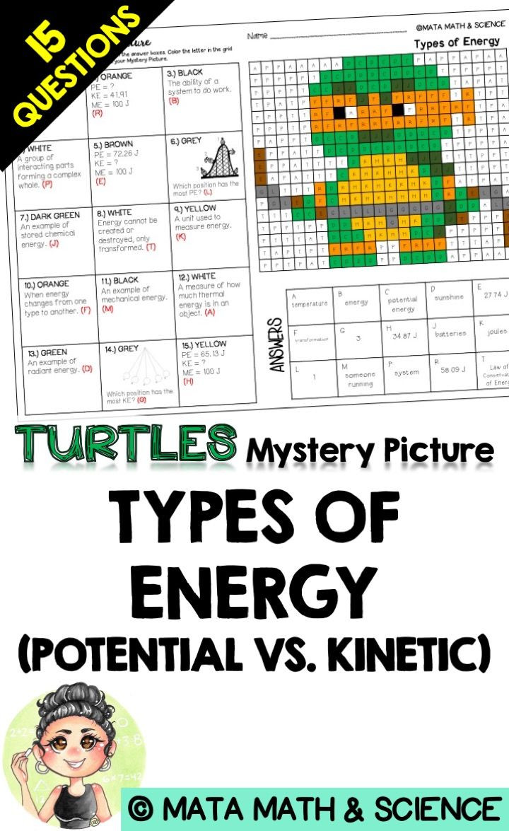 Newton039s 3rd Law Worksheet Types Of Energy Potential Vs Kinetic Science Mystery